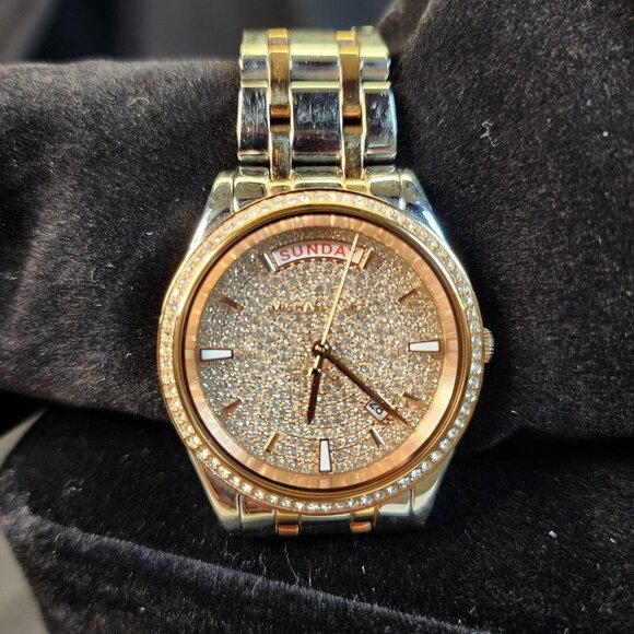 Michael Kors MK6482 Kiley Pave Women’s 2-Tone Crystal Watch 7” Wrist – Pre-Owned - Picture 11 of 11